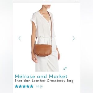NWT Melrose & Market brown / tan leather crossbody bag never used